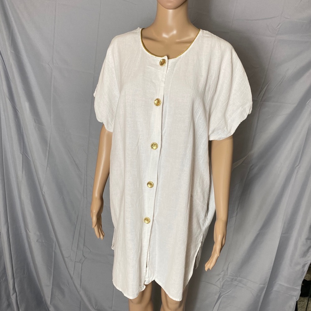 Vintage button down shift dress